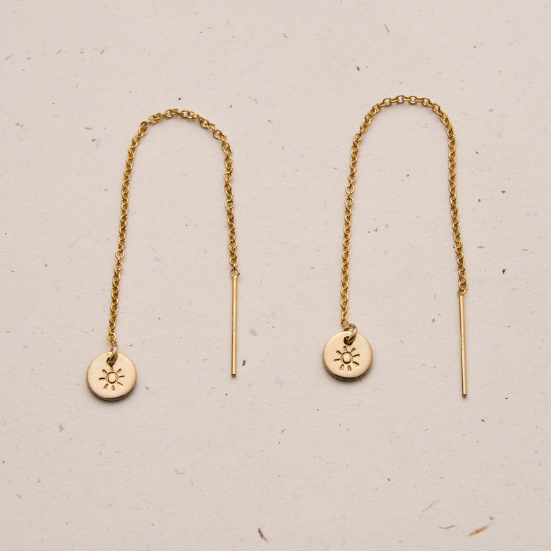 thread through chain tiny pendant tiny symbol initial goldfill sterling silver rose goldfill hypoallergenic materials