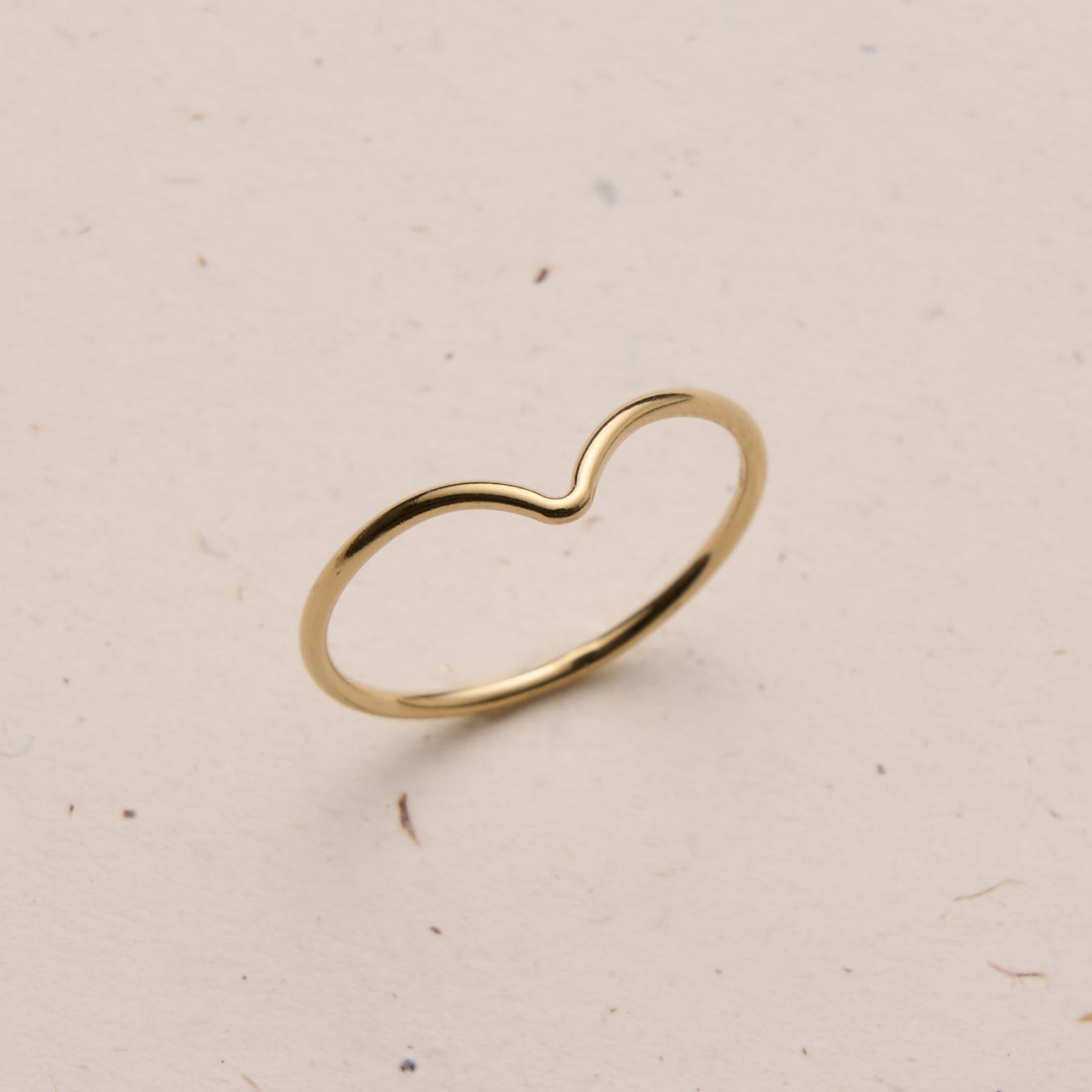 Personalised jewellery – handmade jewellery – KBN jewellery – dainty ring – affordable ring – stacking ring – twist ring – handmade jewellery – Australian made – round edged ring – staple ring – everyday ring – v ring – unique shaped ring 