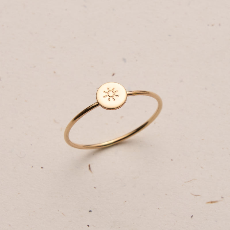 Florence Initial Tiny Pendant Ring