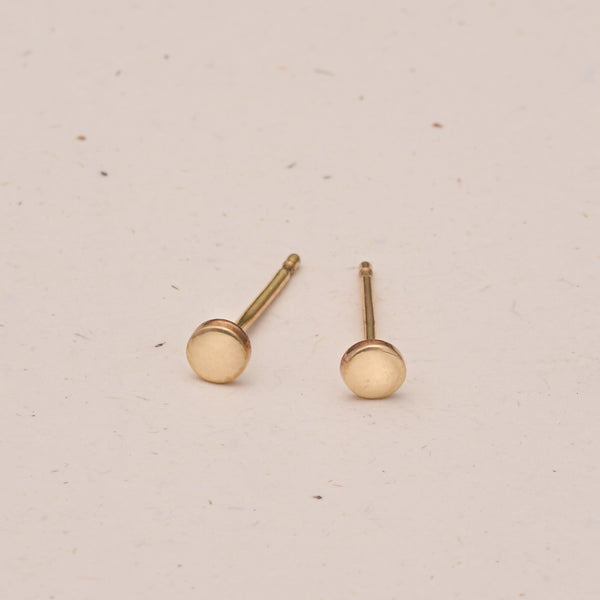 tiny circle studs goldfill sterling silver rose goldfill butterfly backs hypoallergenic sterling silver