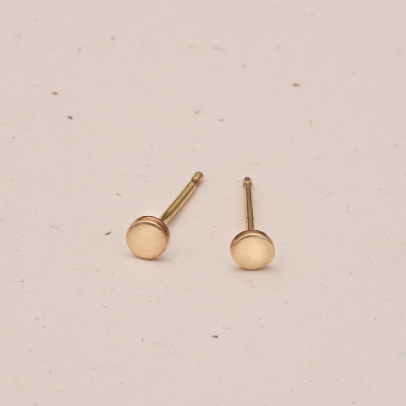 tiny circle studs goldfill sterling silver rose goldfill butterfly backs hypoallergenic sterling silver