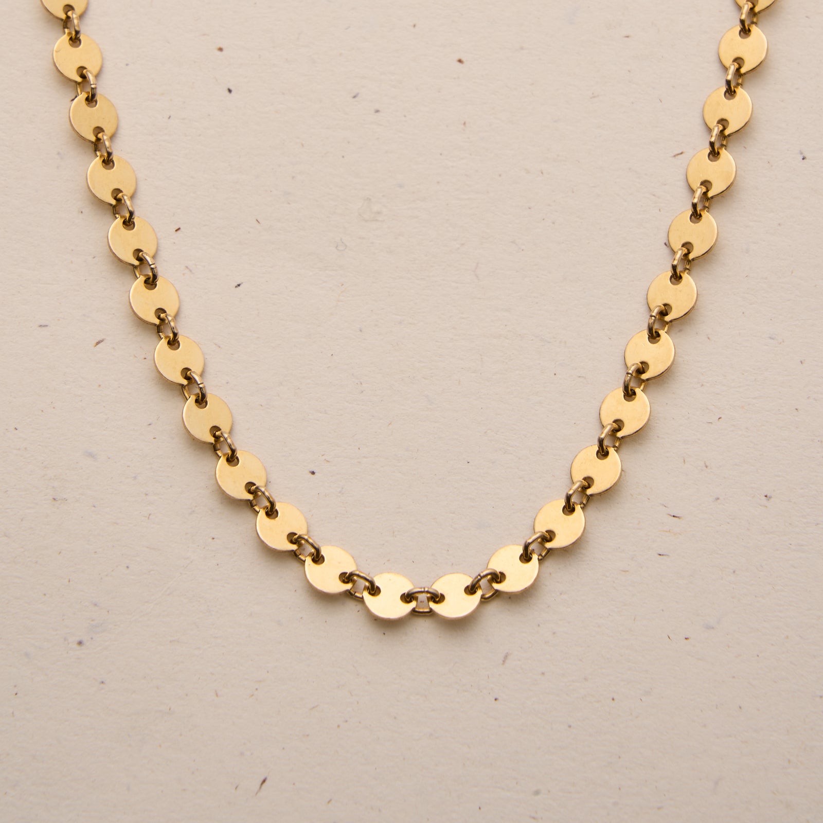 chain multiple tiny flat disc choker goldfill rose goldfill sterling silver delicate layered