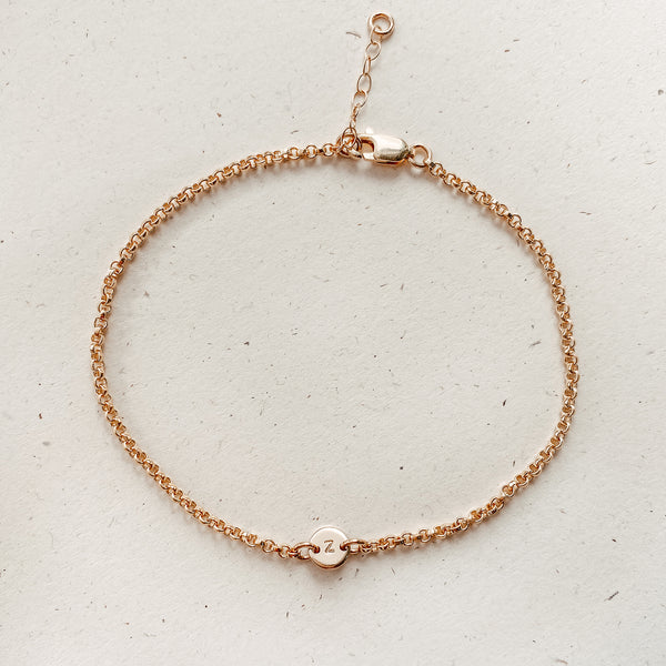 Kira Anklet • Tiny Pendant Anklet • Choose Number of Pendants