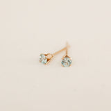 march birthstone studs aquamarine stone youth health hope symbol sterling silver goldfill