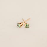 may birthstone studs emerald stone rebirth love symbol sterling silver goldfill