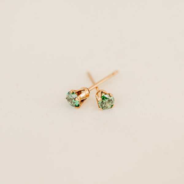 may birthstone studs emerald stone rebirth love symbol sterling silver goldfill