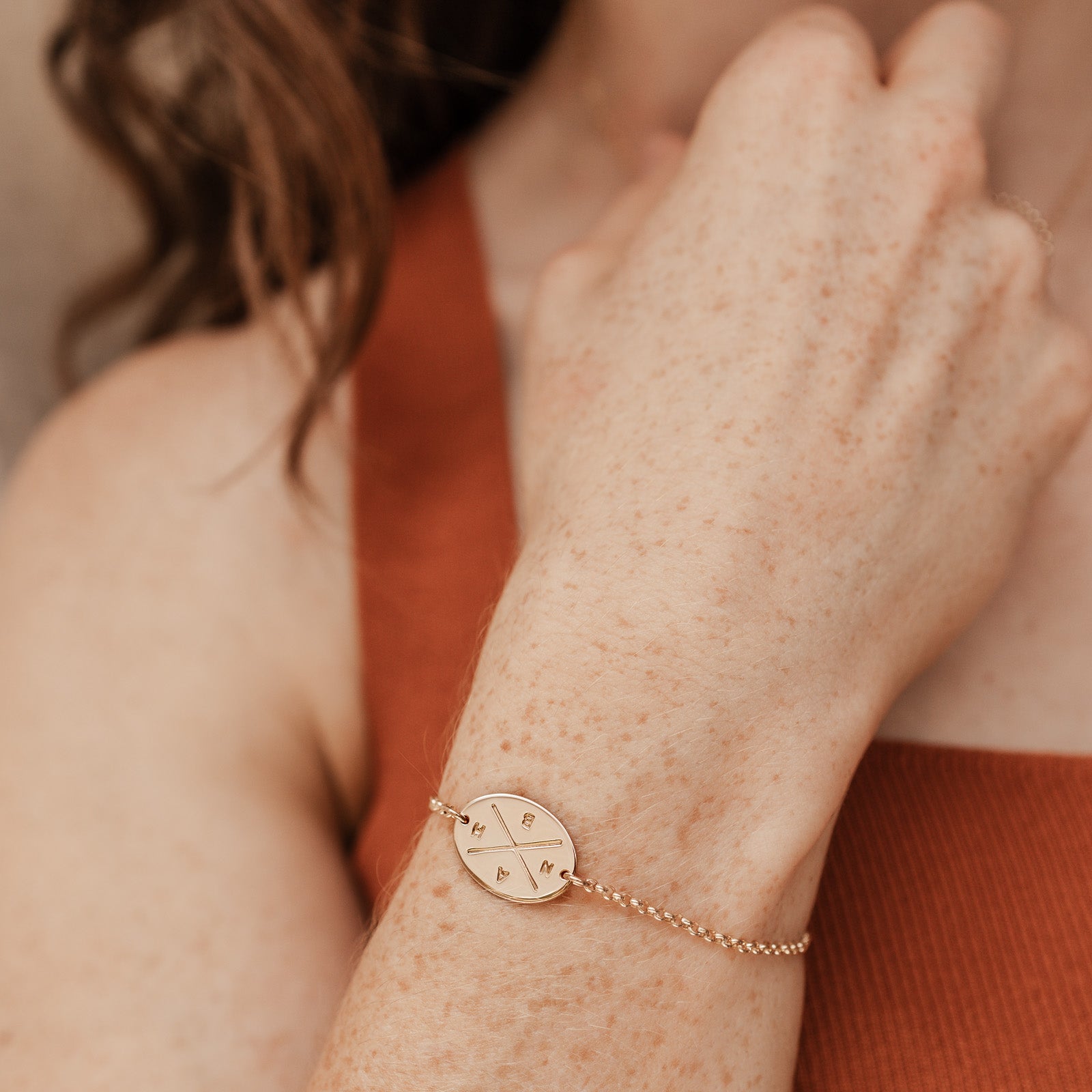 Personalised jewellery - KBN Jewellery - handmade jewellery - cross my heart - dainty jewellery - initial bracelet - symbol bracelet  – custom initial bracelet – children initials - Cross my heart bracelet 