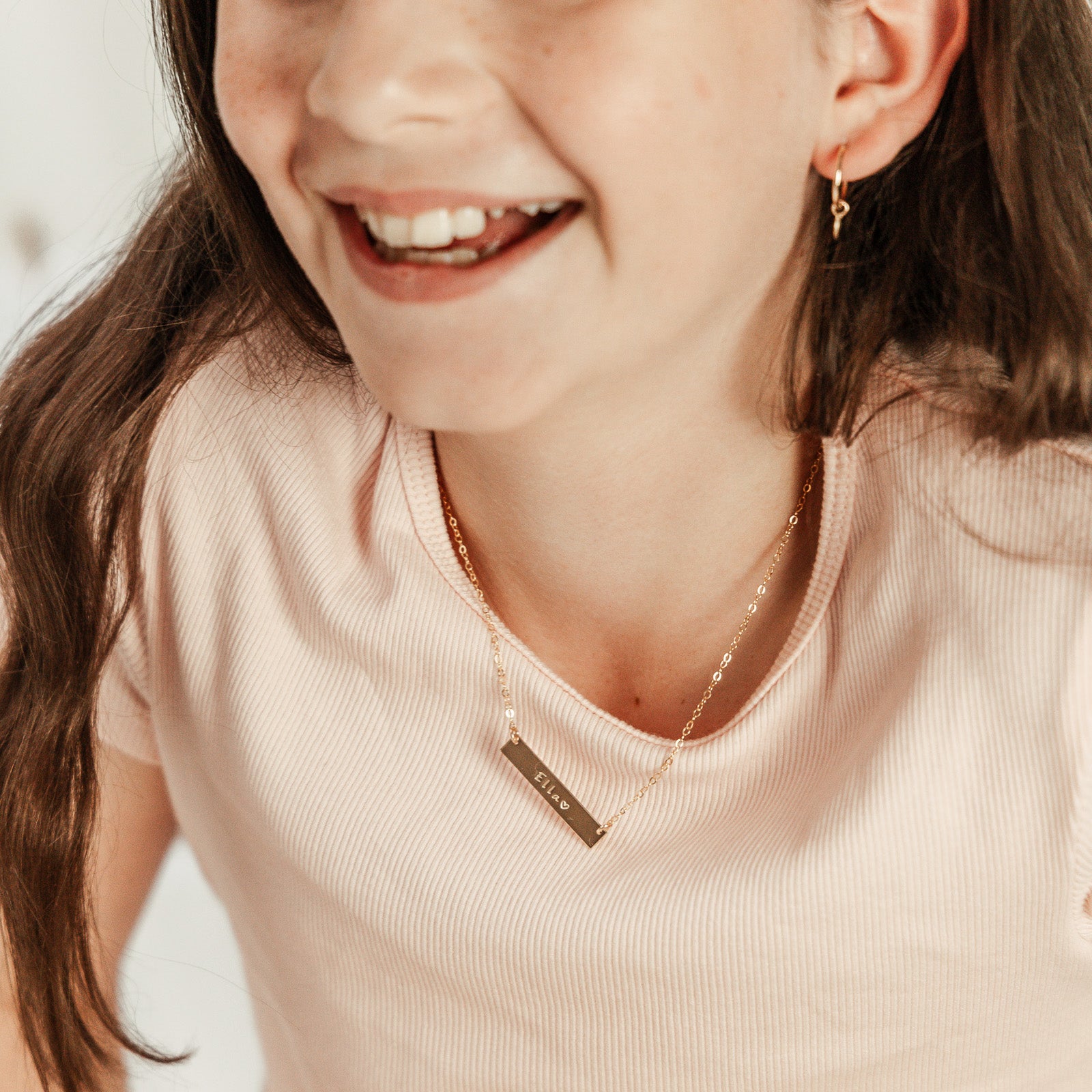 Personalised jewellery - KBN Jewellery - handmade jewellery – Personalised Jewellery gifts – Dainty jewellery- bar necklace – dainty bar necklace – personalised necklace – children’s first necklace – children’s name necklace – kids first necklace – girls first necklace – affordable children’s jewellery 