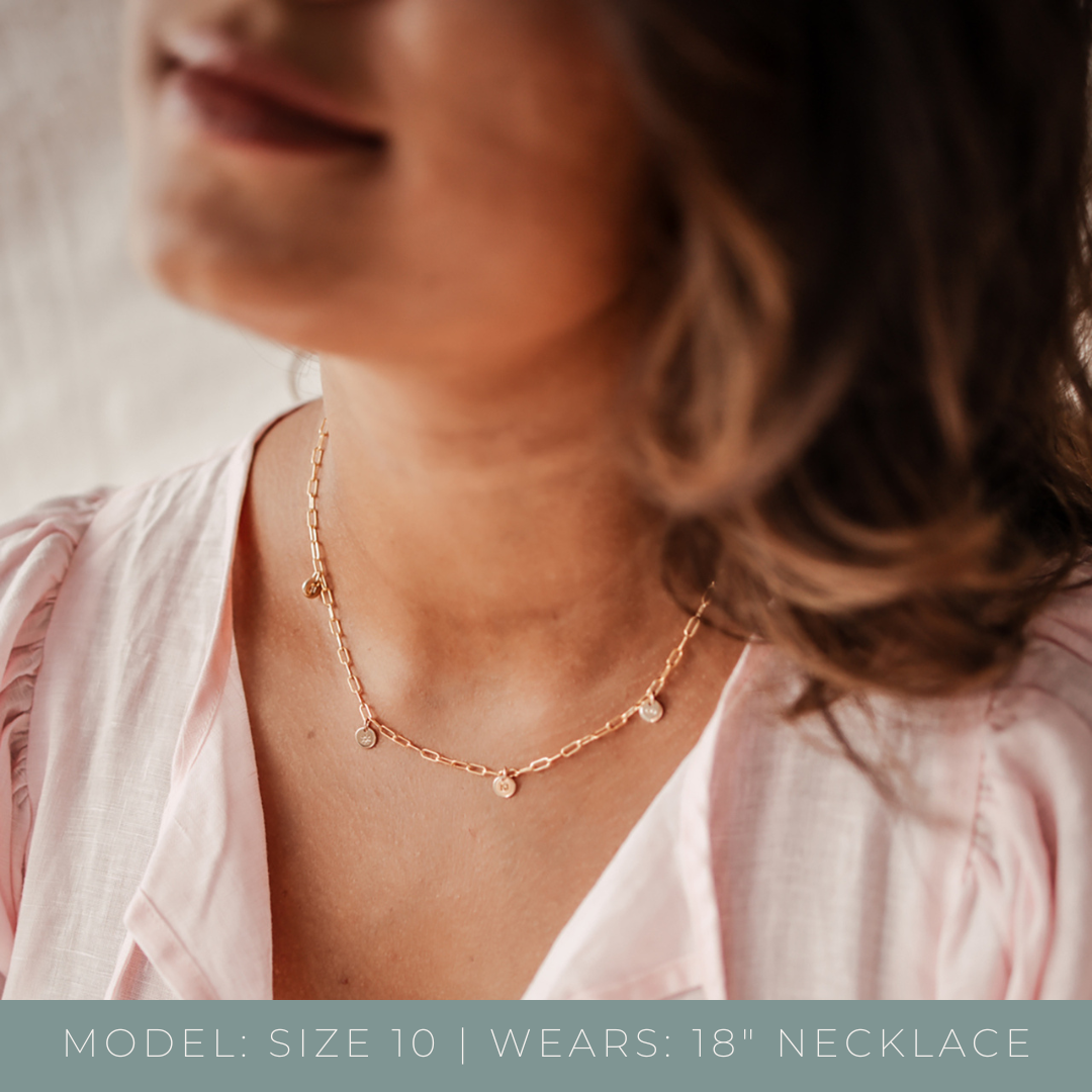 Personalised jewellery - KBN Jewellery - handmade jewellery – Personalised Jewellery gifts – Dainty jewellery – tiny pendant necklace – linked chain – initial necklace – symbol necklace – Australian made 