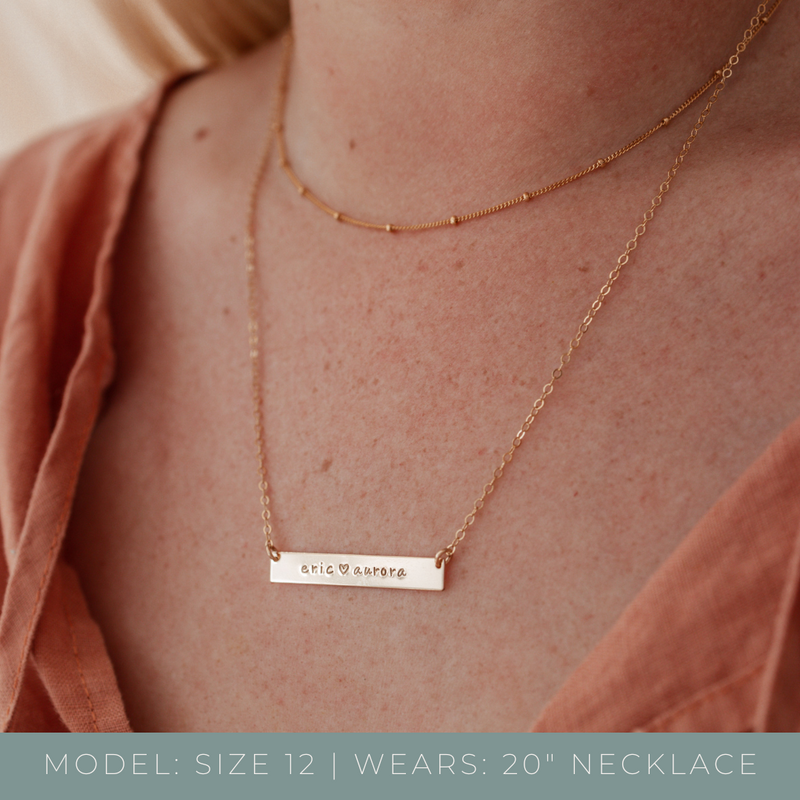 Mia • Long Bar Necklace