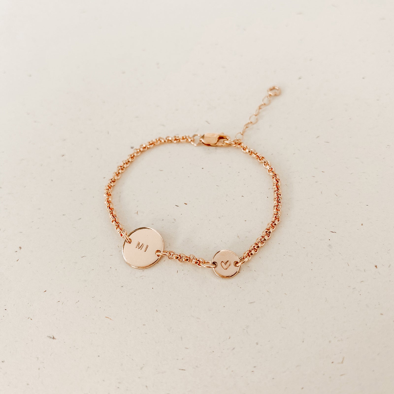 mini bracelet two pendant tiny and small pendant bracelet rose goldfill sterling silver goldfill tiny symbols initial bracelet