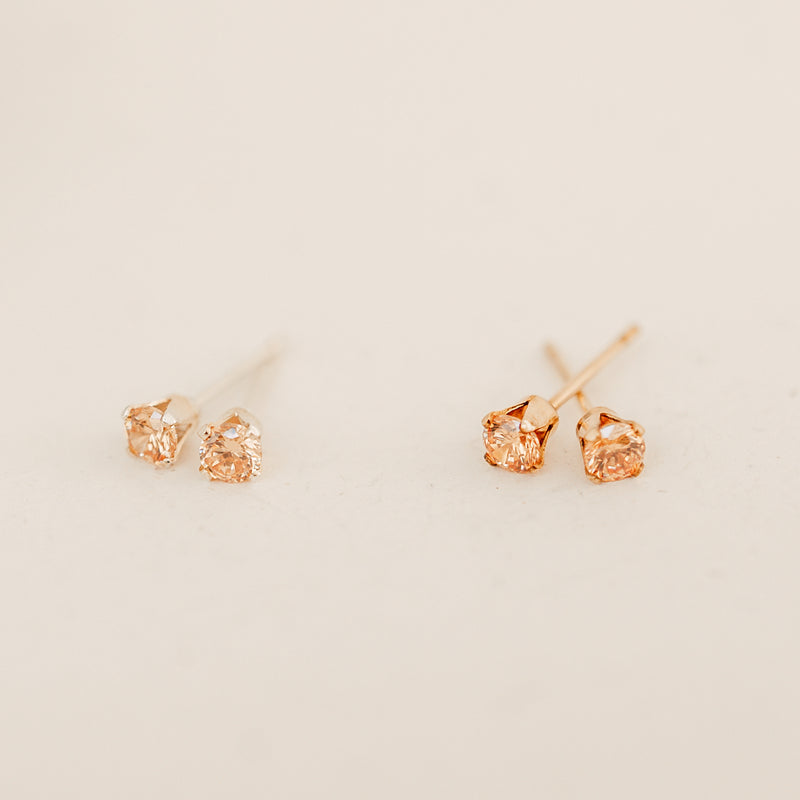 november birthstone studs topaz stone harmony balance symbol sterling silver goldfill