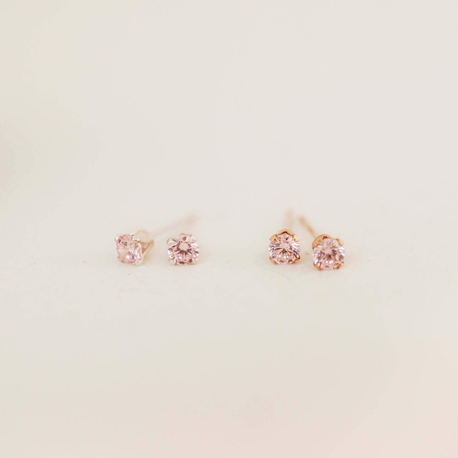 Personalised jewellery – handmade jewellery – KBN jewellery – dainty earrings – birth month earrings – birthstone earrings – affordable earrings – pink stone earrings – October studs – birthstone studs 