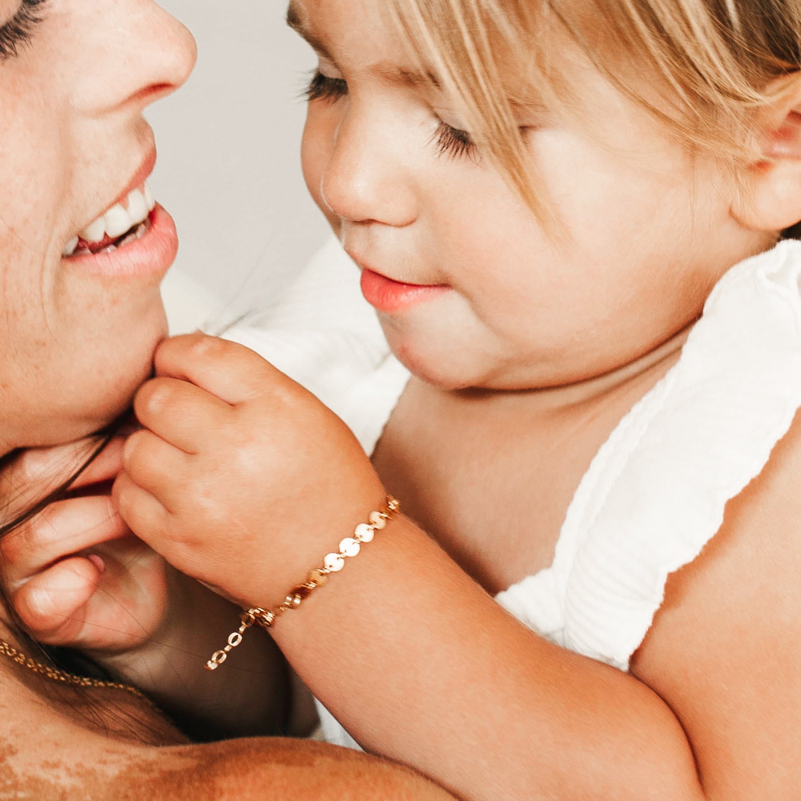 Personalised jewellery - KBN Jewellery - handmade jewellery – Personalised Jewellery gifts – Dainty jewellery- sparkly bracelet – disc bracelet – round chain bracelet – stacking bracelet – layering bracelet – bracelet for your child – toddler bracelet