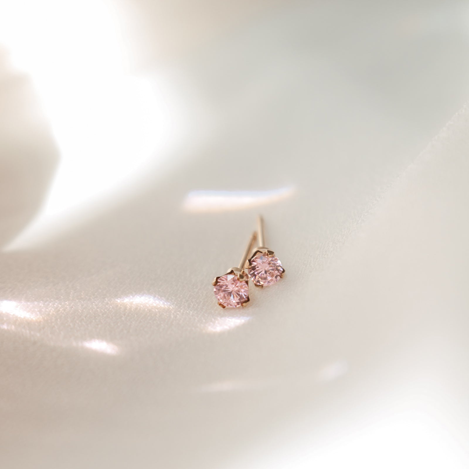 Personalised jewellery – handmade jewellery – KBN jewellery – dainty earrings – birth month earrings – birthstone earrings – affordable earrings – pink stone earrings – October studs – birthstone studs 