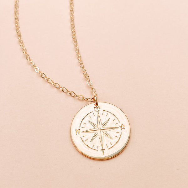 Compass Necklace • Extra Large Pendant Necklace