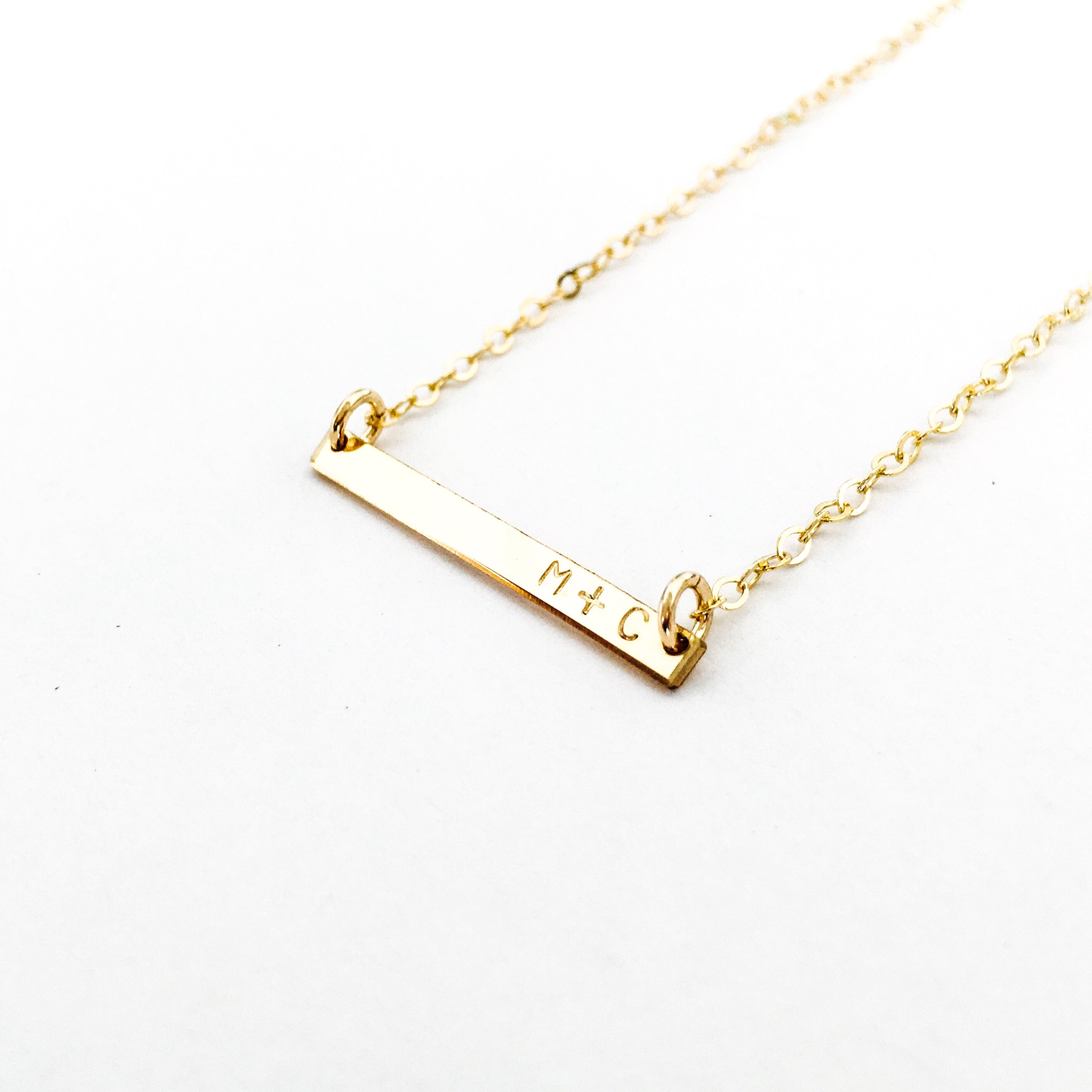 Tilly Tiny bar Initial Necklace australia