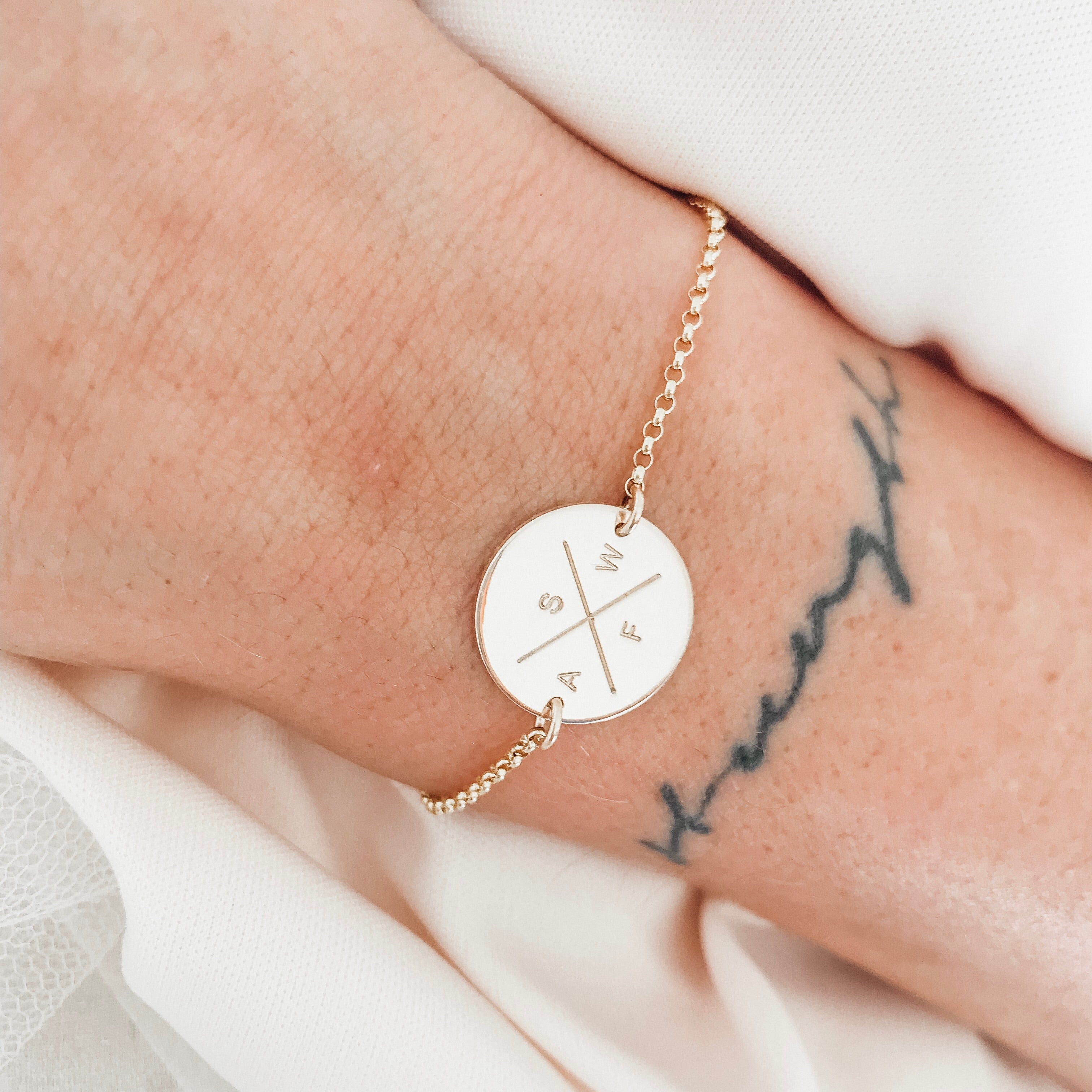 Personalised jewellery - KBN Jewellery - handmade jewellery - cross my heart - initial bracelet - symbol bracelet – custom initial bracelet – children initials - Cross my heart bracelet – dainty jewellery – family initial bracelet