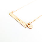 Sammy Skinny Bar name Necklace australia with Tiny Pendant