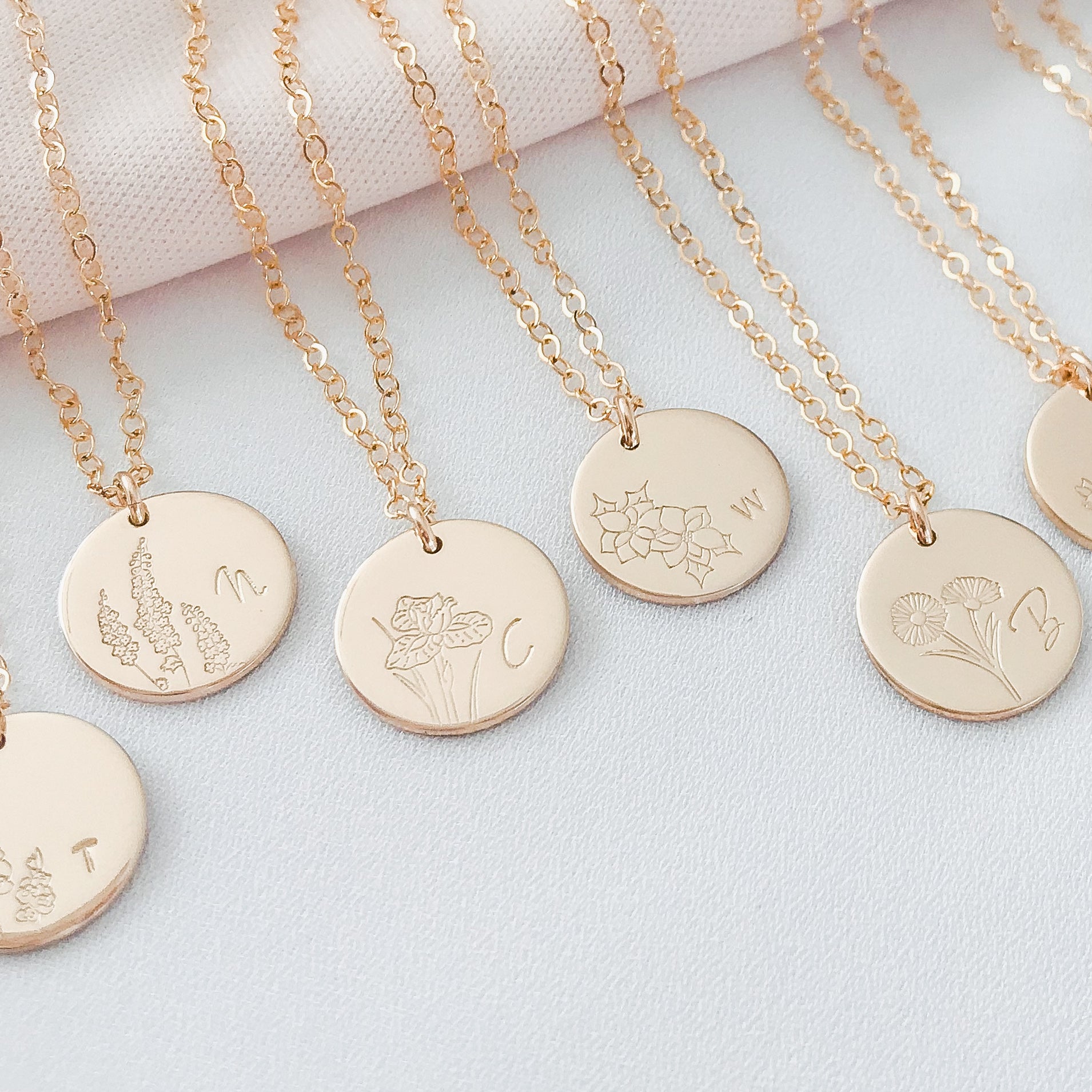 Personalised jewellery - KBN Jewellery - handmade jewellery – custom jewellery gifts – dainty necklace – medium pendant necklace – June Birth flower necklace – birthday necklace – June birthday gift – dainty jewellery – birth flower and initial necklace – everyday jewellery – Rose flower necklace – Rose necklace – love flower necklace 