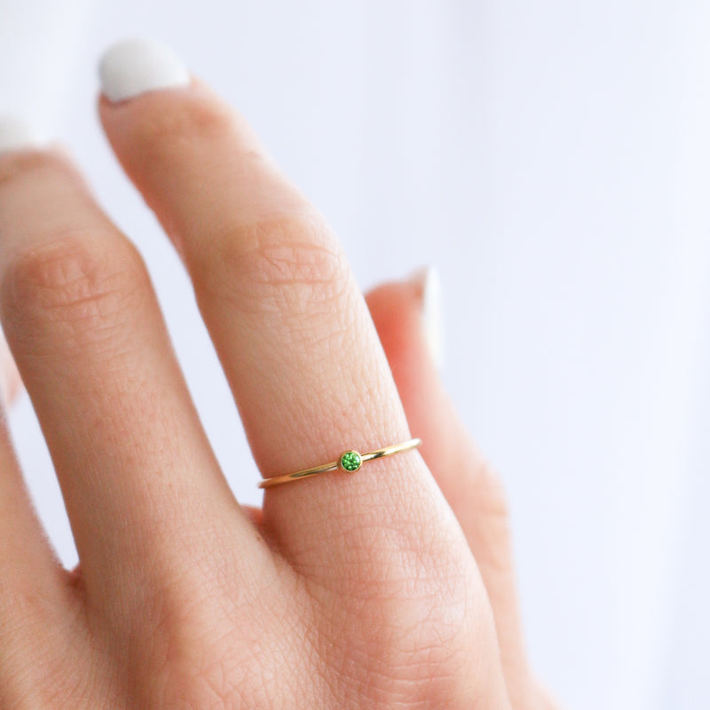 may birthstone ring emerald stone rebirth love symbol sterling silver goldfill