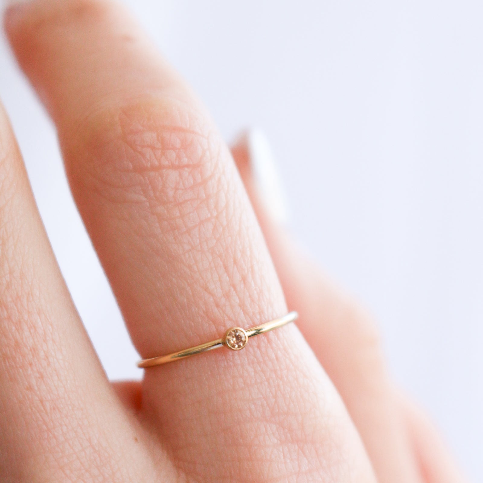 Personalised jewellery – handmade jewellery – KBN jewellery – dainty ring – birth month ring – birthstone ring – affordable ring – November  birthstone ring– ring – yellow stone ring – harmony and balance ring. 