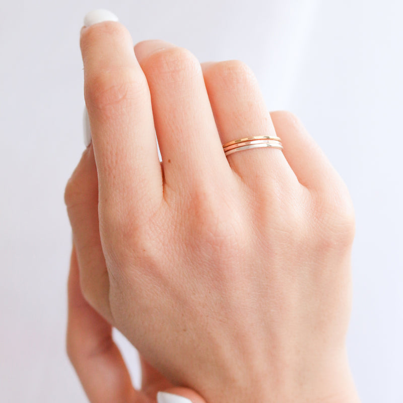 Aurora • Textured Stacking Ring