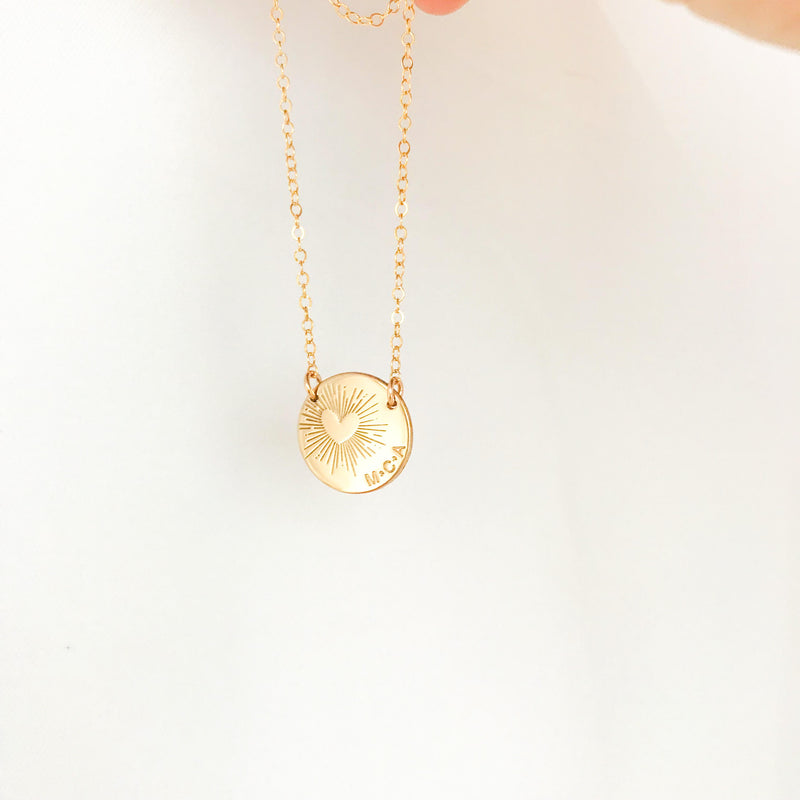 You Are My Sunshine • Large Pendant Double Hole Necklace