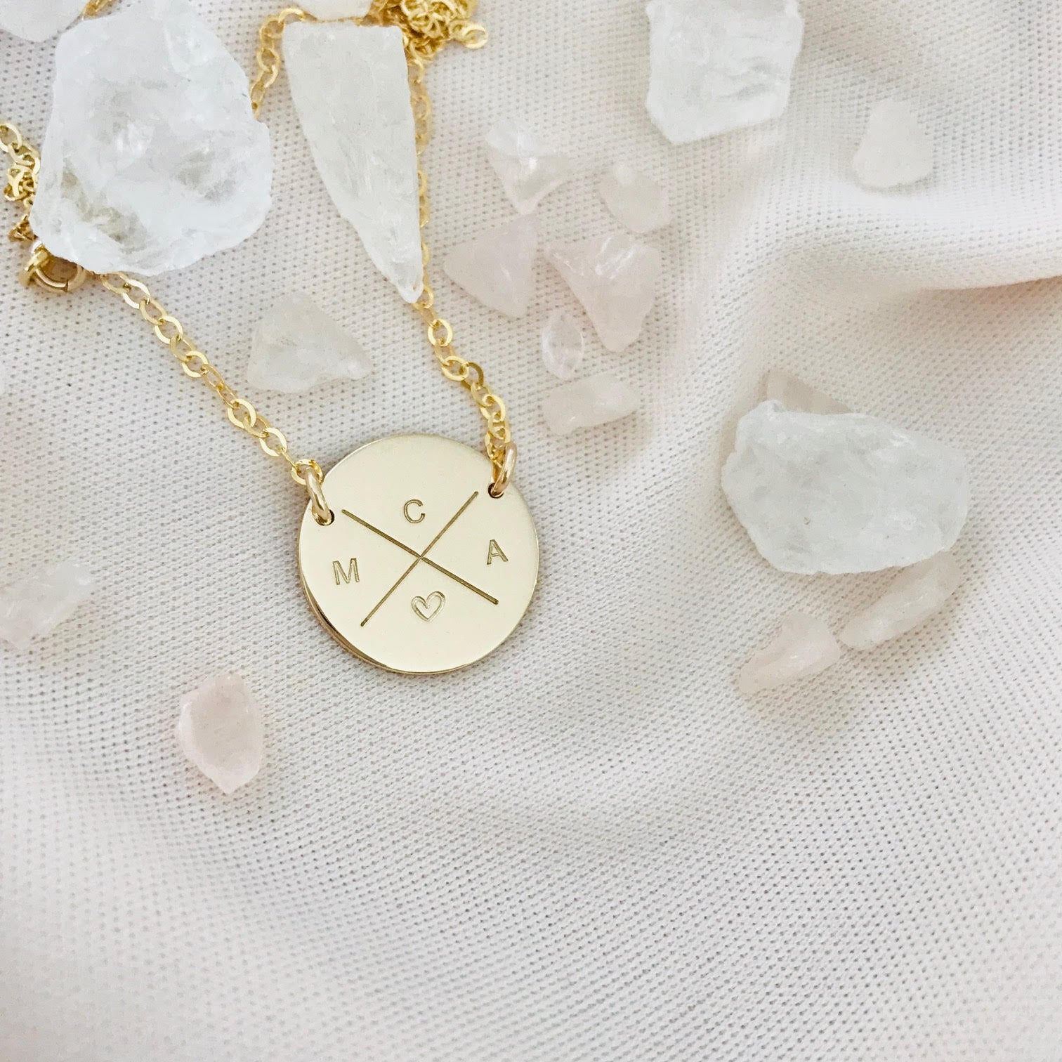 Personalised jewellery - KBN Jewellery -  handmade jewellery - cross my heart - initial necklace - symbol necklace – custom initial necklace – children initials 